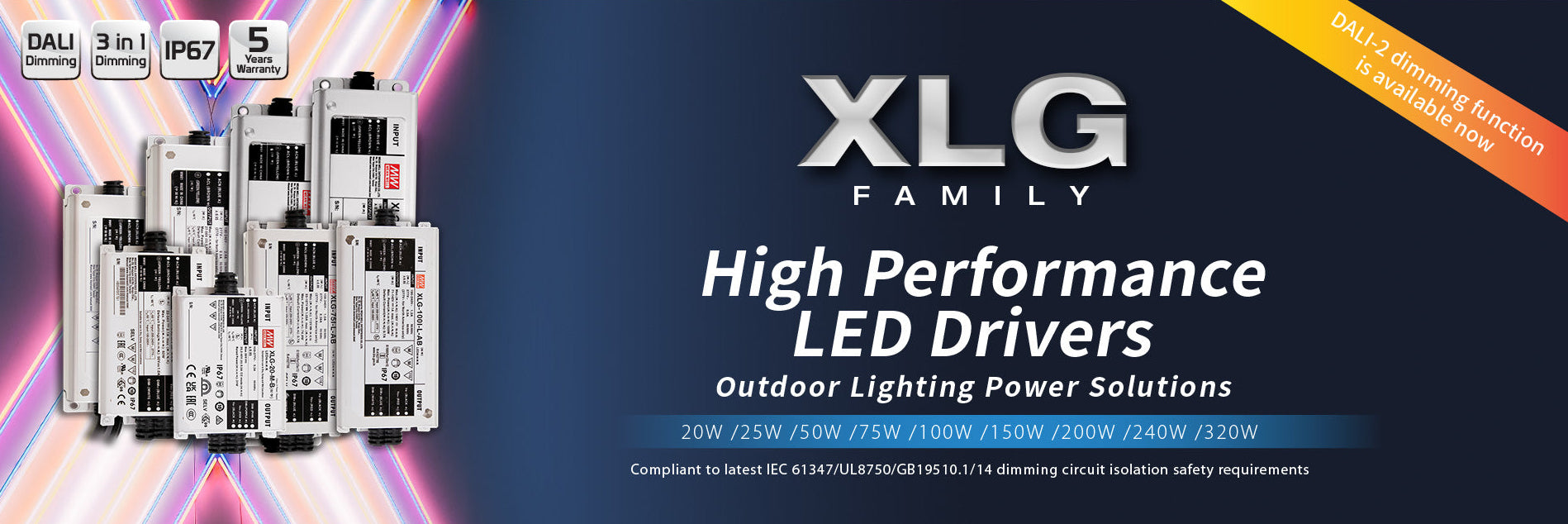 MEAN WELL LED Drivers AC/DC Power Supplies HTD Electronics