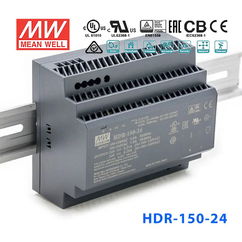 HDR-150-48 MEAN WELL Power Supply | HTD Electronics