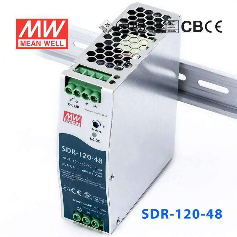 SDR-120-48 MEAN WELL Power Supply | HTD Electronics
