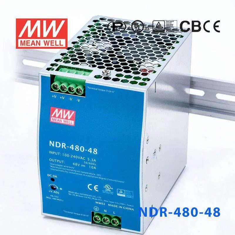 NDR-480-48 MEAN WELL Power Supply | HTD Electronics