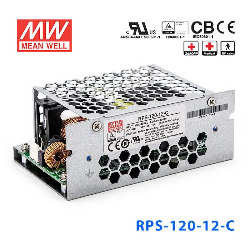 RPS-120-12-C MEAN WELL Power Supply | HTD Electronics