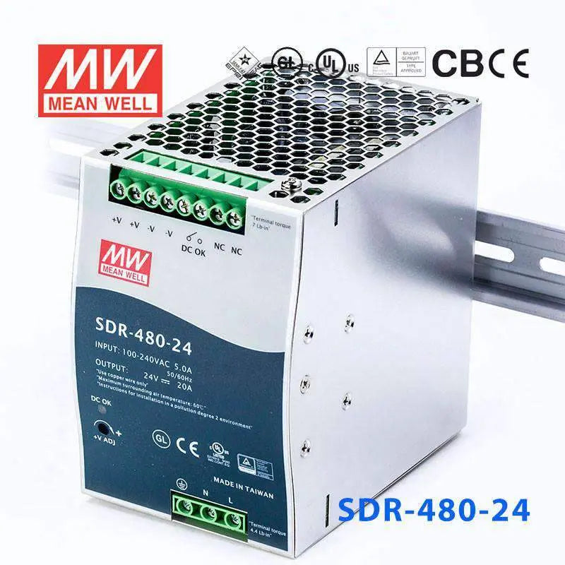 SDR-480-24 MEAN WELL Power Supply | HTD Electronics