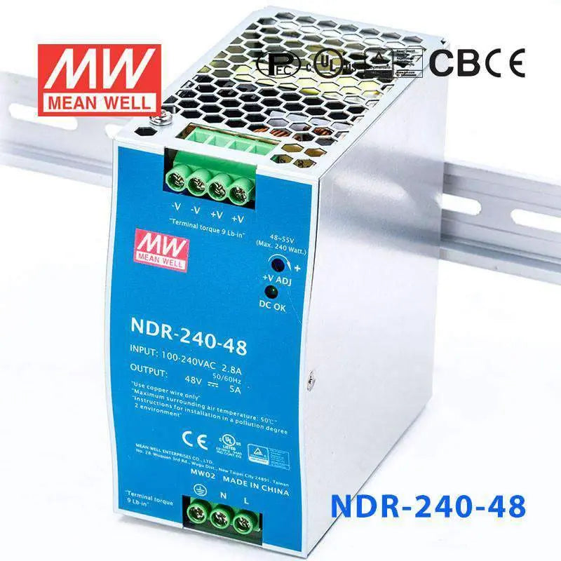 NDR-240-48 MEAN WELL Power Supply | HTD Electronics