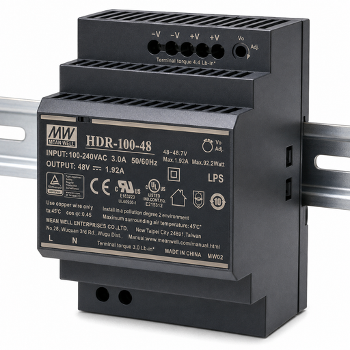 HDR-100 MEAN WELL Power Supply | HTD Electronics