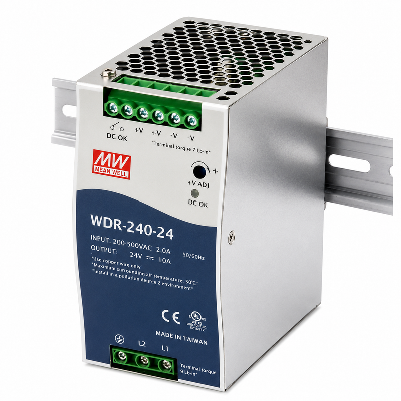 WDR-240-24 MEAN WELL Power Supply | HTD Electronics