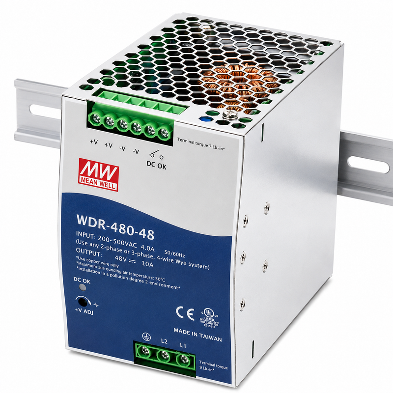 WDR-480-48 MEAN WELL Power Supply | HTD Electronics