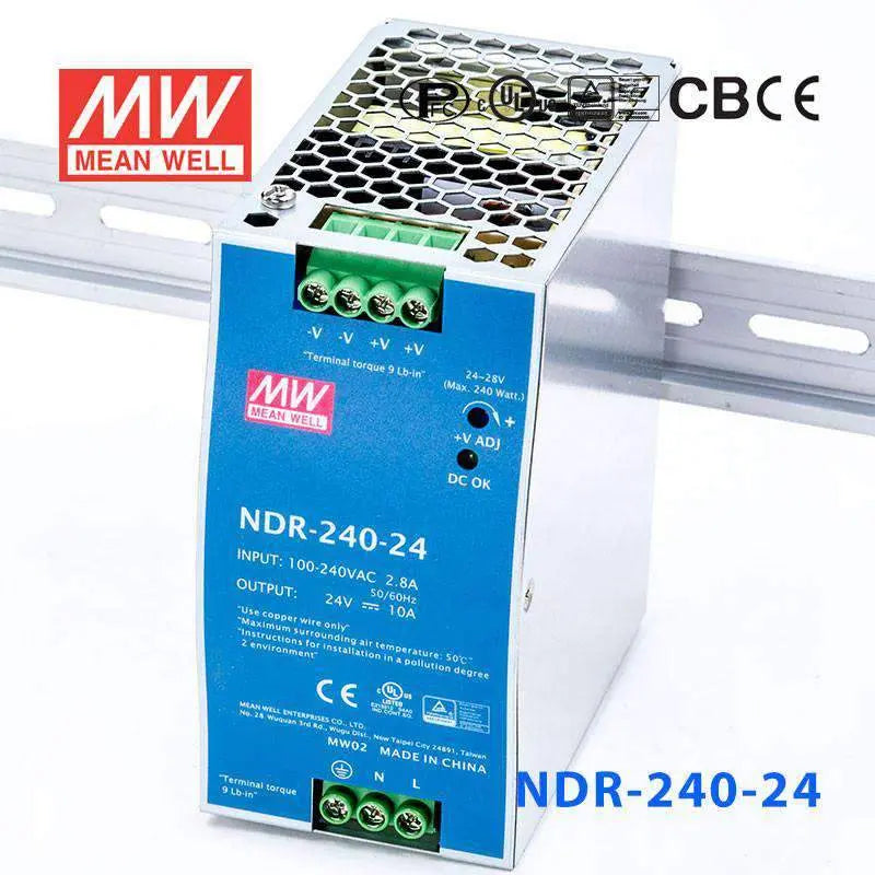 NDR-240-24 MEAN WELL Power Supply | HTD Electronics