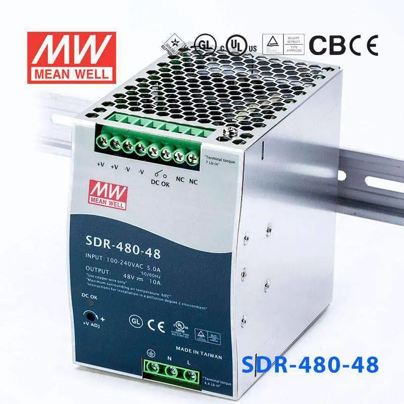 SDR-480-48 MEAN WELL Power Supply | HTD Electronics