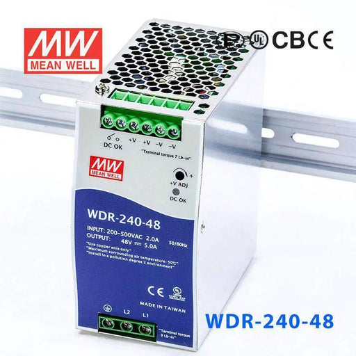 WDR-240-48 MEAN WELL Power Supply | HTD Electronics