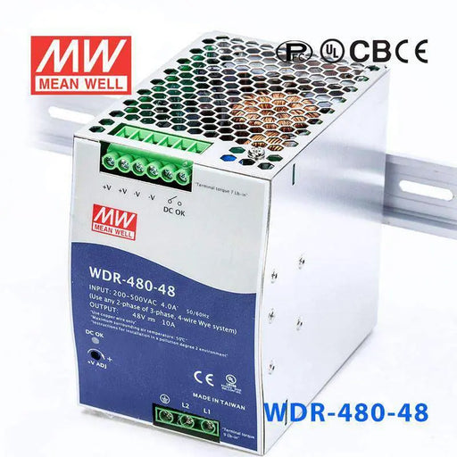 WDR-480-48 MEAN WELL Power Supply | HTD Electronics