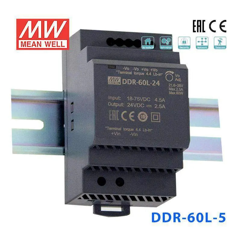 DDR-60L-5 MEAN WELL Power Supply | HTD Electronics