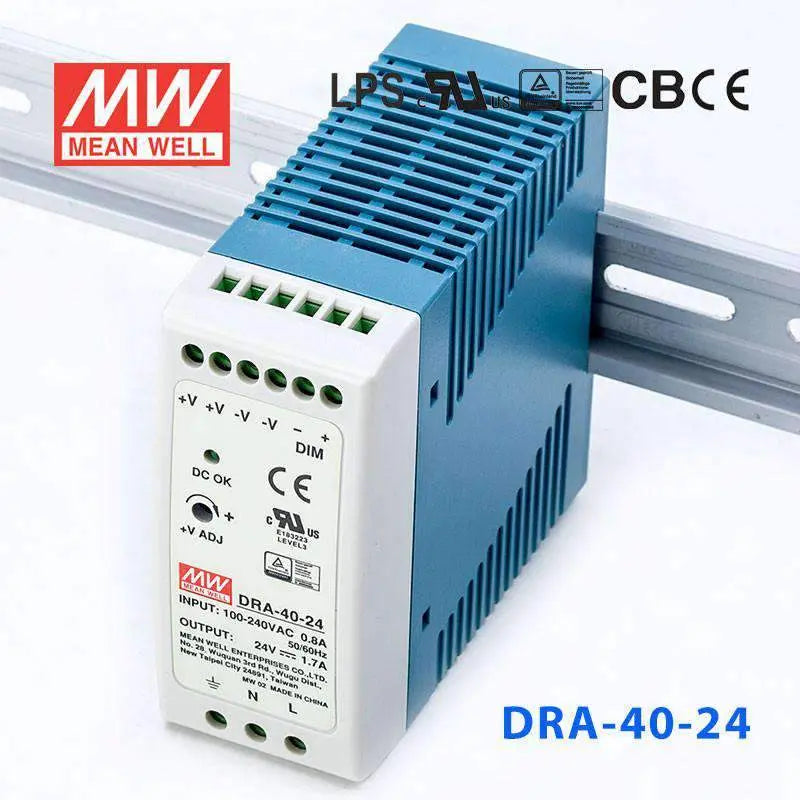 DRA-40-24 MEAN WELL Power Supply | HTD Electronics