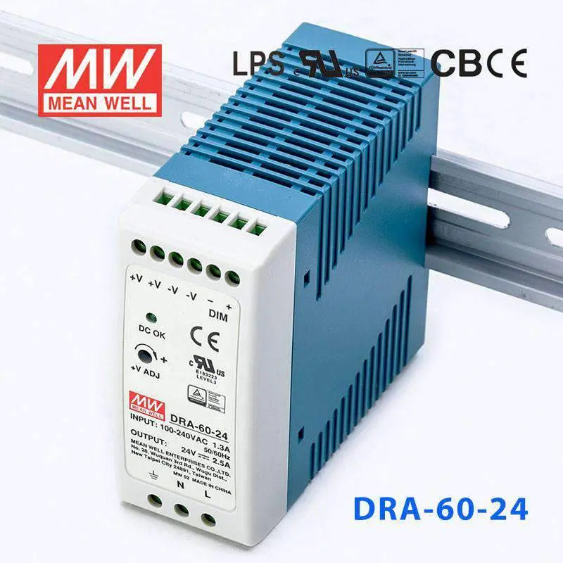 DRA-60-24 MEAN WELL Power Supply | HTD Electronics