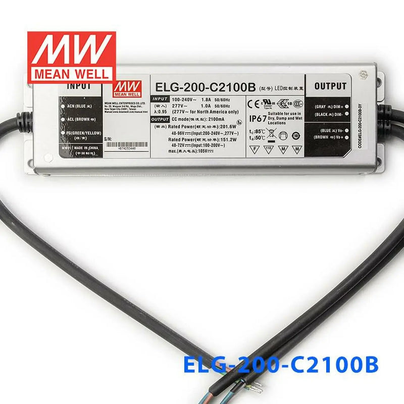 ELG-200-C2100D2 MEAN WELL Power Supply | HTD Electronics