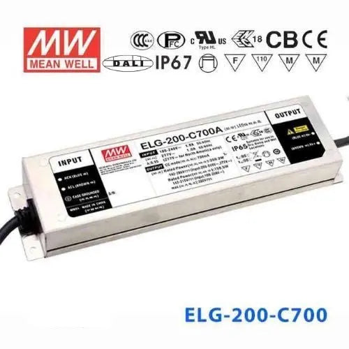 ELG-200-C700DA MEAN WELL Power Supply | HTD Electronics