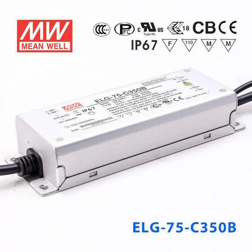 ELG-75-C350B MEAN WELL Power Supply | HTD Electronics