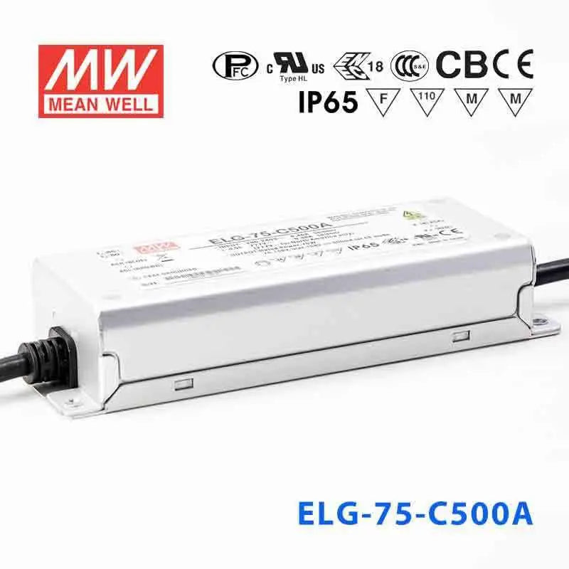 ELG-75-C500A MEAN WELL Power Supply | HTD Electronics