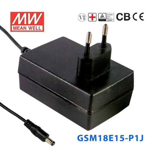 GSM18E15-P1J MEAN WELL Power Supply | HTD Electronics