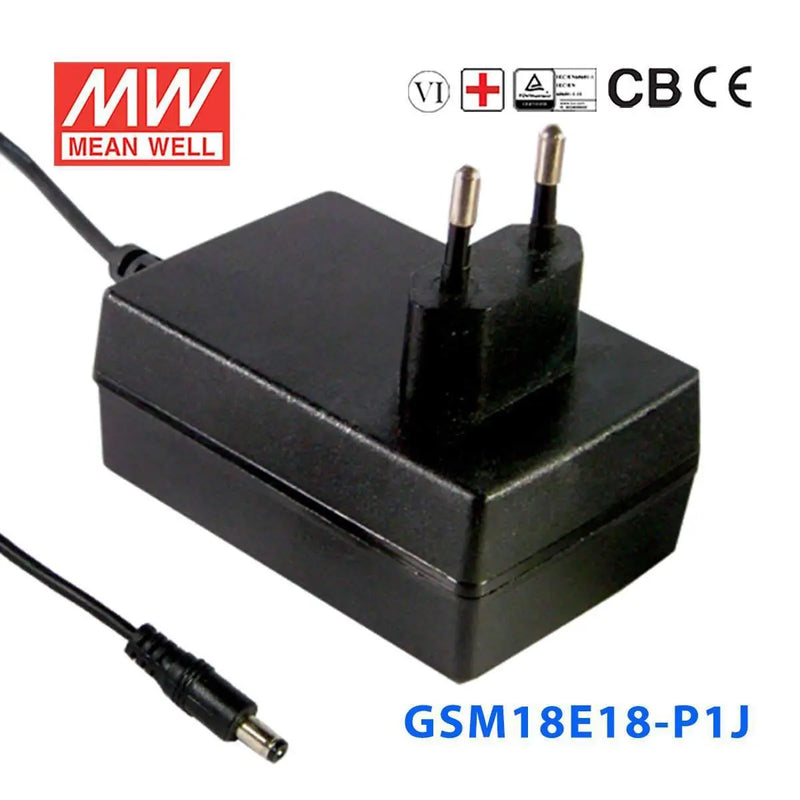 GSM18E18-P1J MEAN WELL Power Supply | HTD Electronics