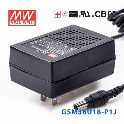 GSM36U18-P1J MEAN WELL Power Supply | HTD Electronics