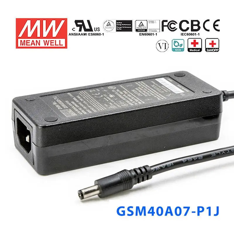 GSM40A07-P1J MEAN WELL Power Supply | HTD Electronics