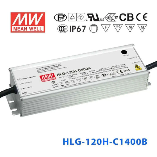 HLG-120H-C1400B MEAN WELL Power Supply | HTD Electronics