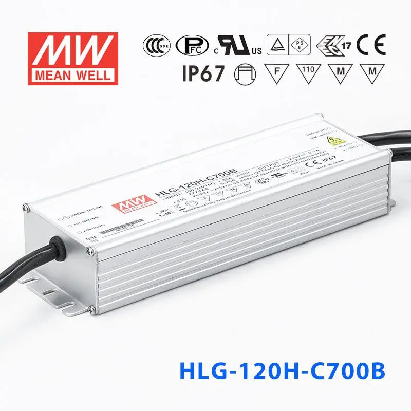 HLG-120H-C700AB MEAN WELL Power Supply | HTD Electronics