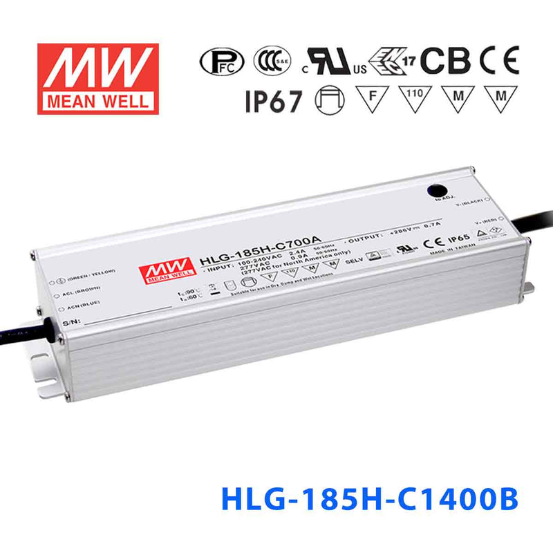 HLG-185H-C1400AB MEAN WELL Power Supply | HTD Electronics