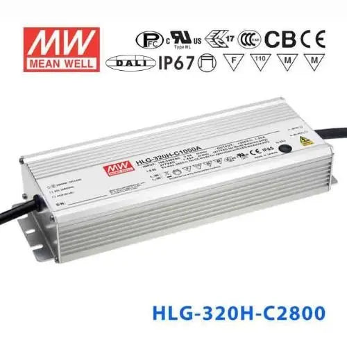 HLG-320H-C2800DA MEAN WELL Power Supply | HTD Electronics