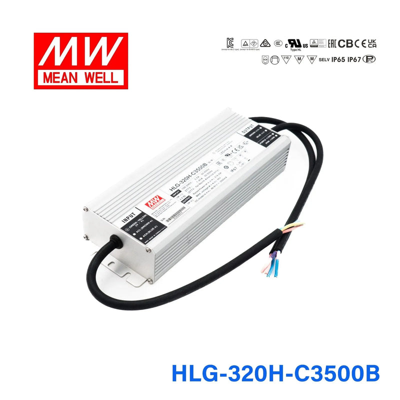 HLG-320H-C3500B MEAN WELL Power Supply | HTD Electronics