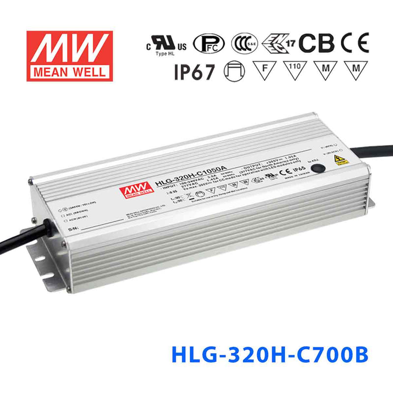 HLG-320H-C700AB MEAN WELL Power Supply | HTD Electronics