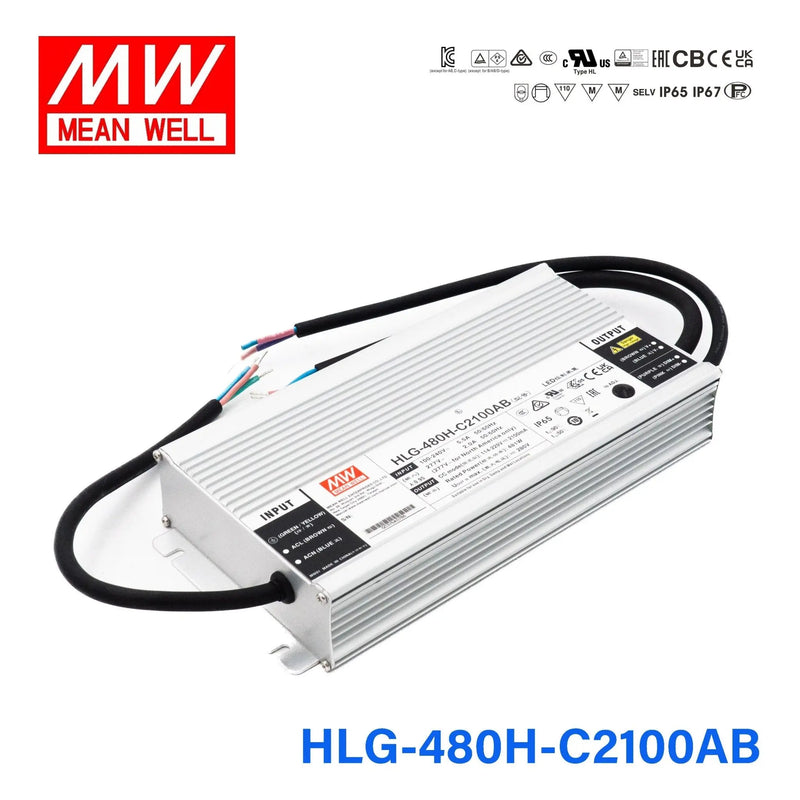 HLG-480H-C2100AB MEAN WELL Power Supply | HTD Electronics