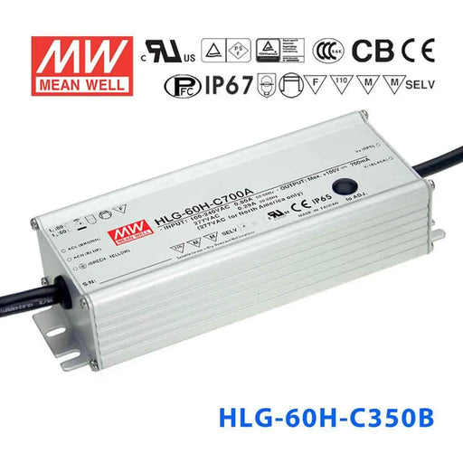 HLG-60H-C350B MEAN WELL Power Supply | HTD Electronics