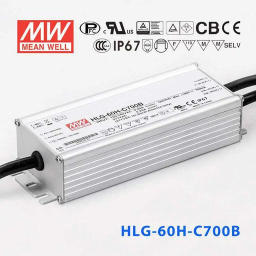 HLG-60H-C700B MEAN WELL Power Supply | HTD Electronics