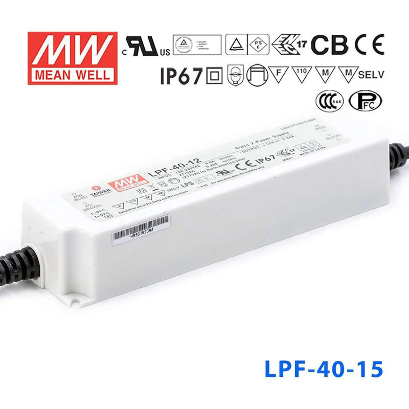 LPF-40-15 MEAN WELL Power Supply | HTD Electronics