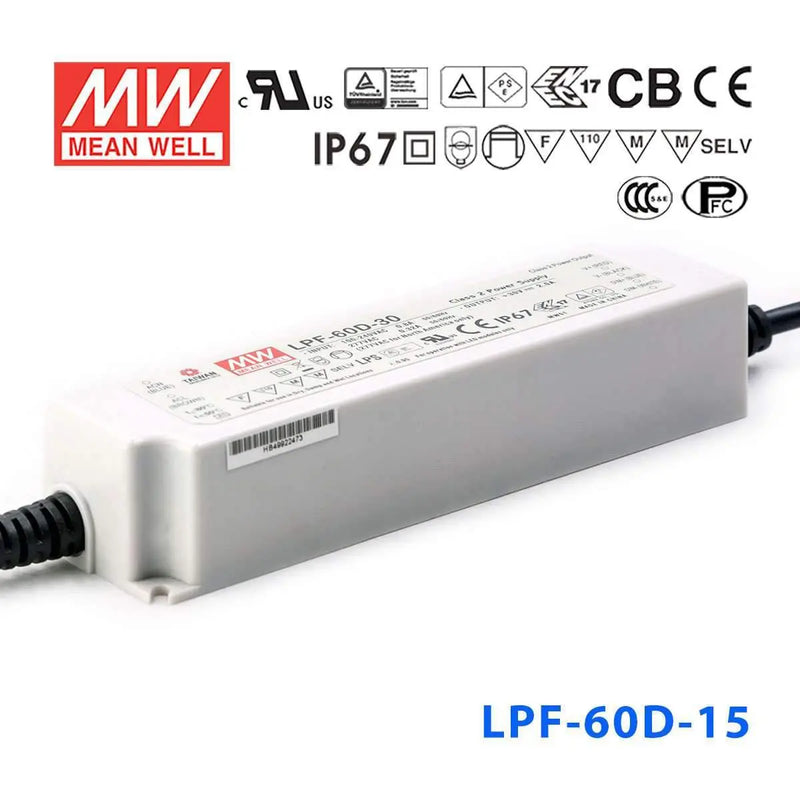 LPF-60D-15 MEAN WELL Power Supply | HTD Electronics