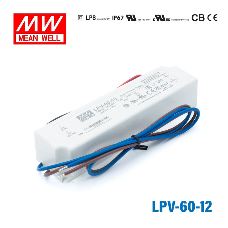 LPV-60-15 MEAN WELL Power Supply | HTD Electronics