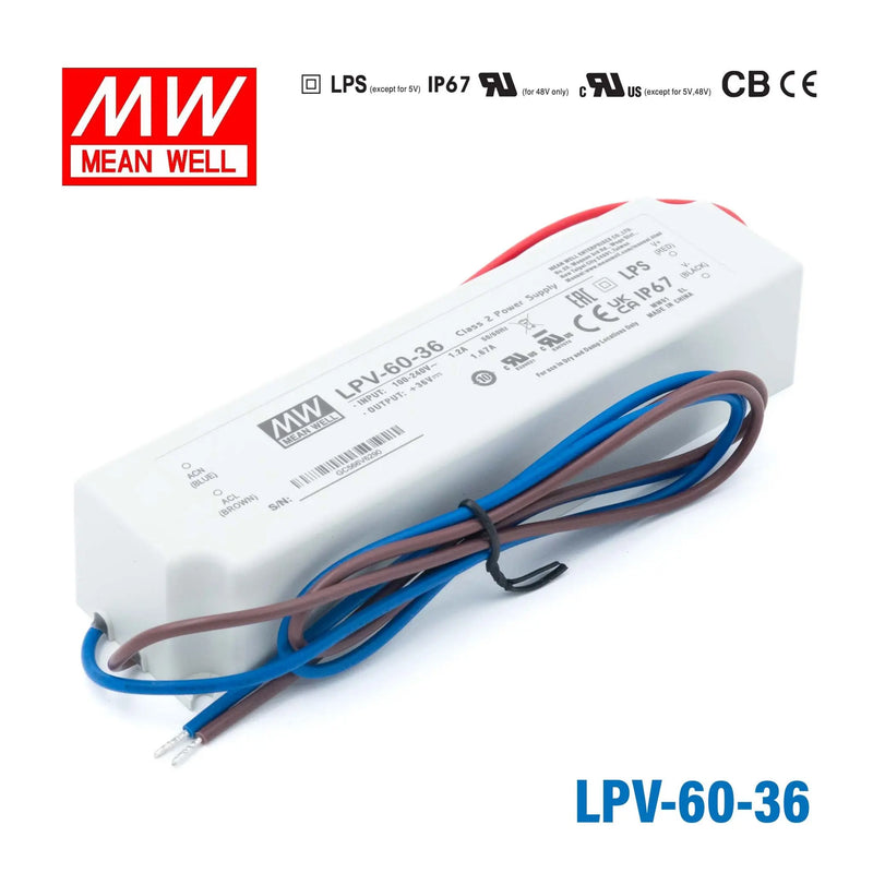 LPV-60-36 MEAN WELL Power Supply | HTD Electronics
