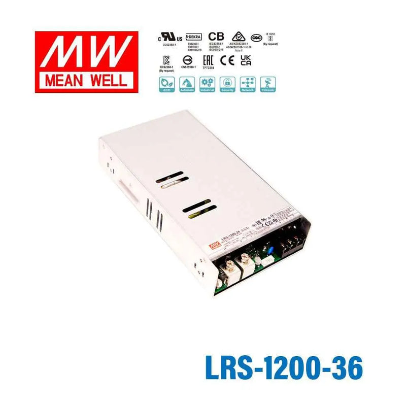 LRS-1200-36 MEAN WELL Enclosed Power Supply | HTD Electronics