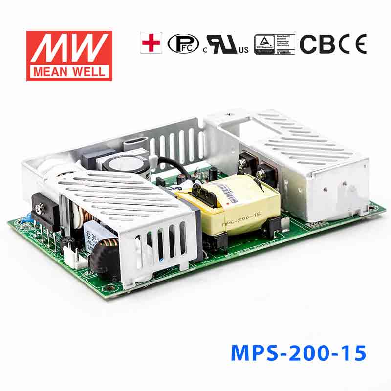 MPS-200-15 MEAN WELL Power Supply | HTD Electronics
