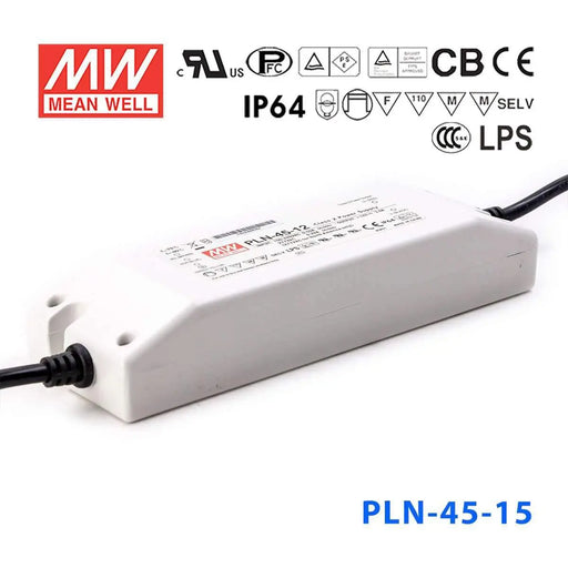 PLN-45-15 MEAN WELL Power Supply | HTD Electronics