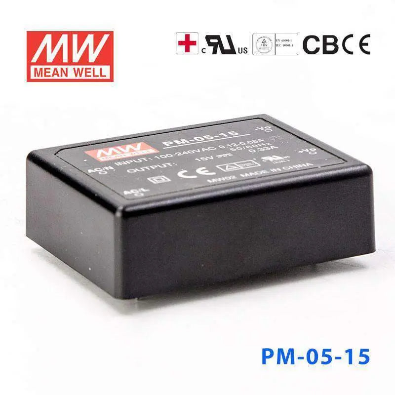 PM-05-15 MEAN WELL Power Supply | HTD Electronics
