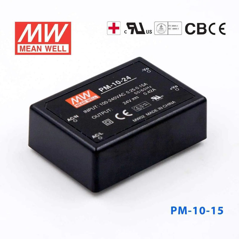 PM-10-15 MEAN WELL Power Supply | HTD Electronics