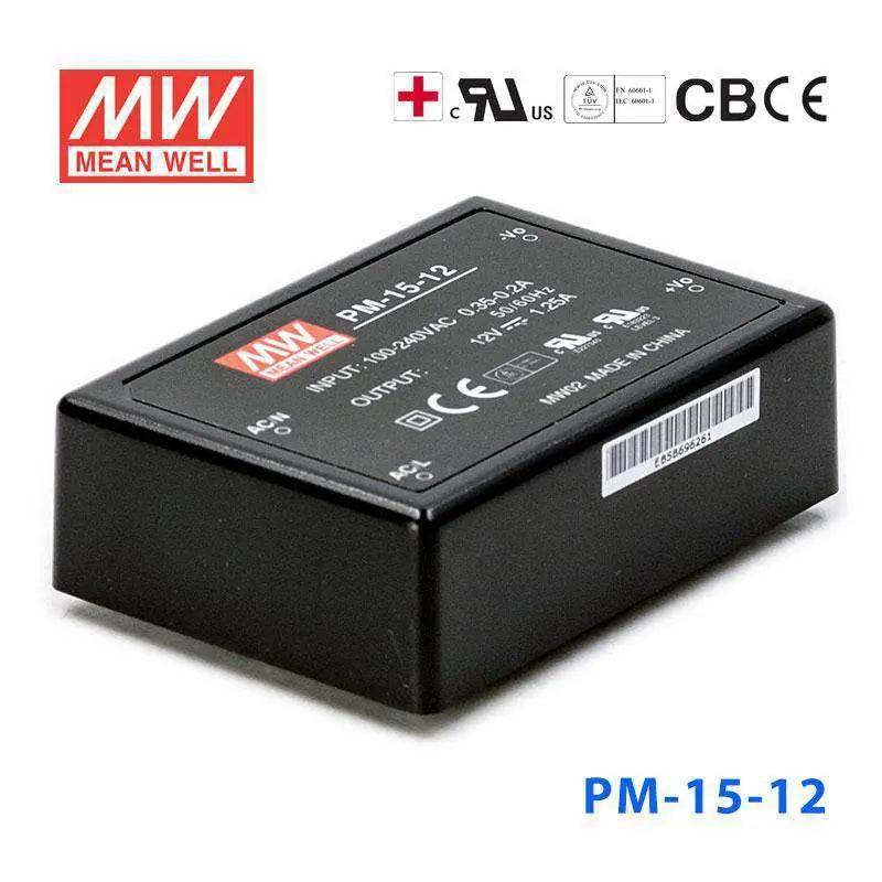 PM-15-12 MEAN WELL Power Supply | HTD Electronics