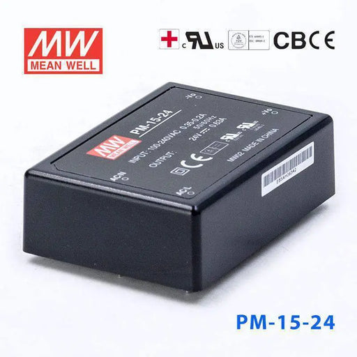 PM-15-24 MEAN WELL Power Supply | HTD Electronics