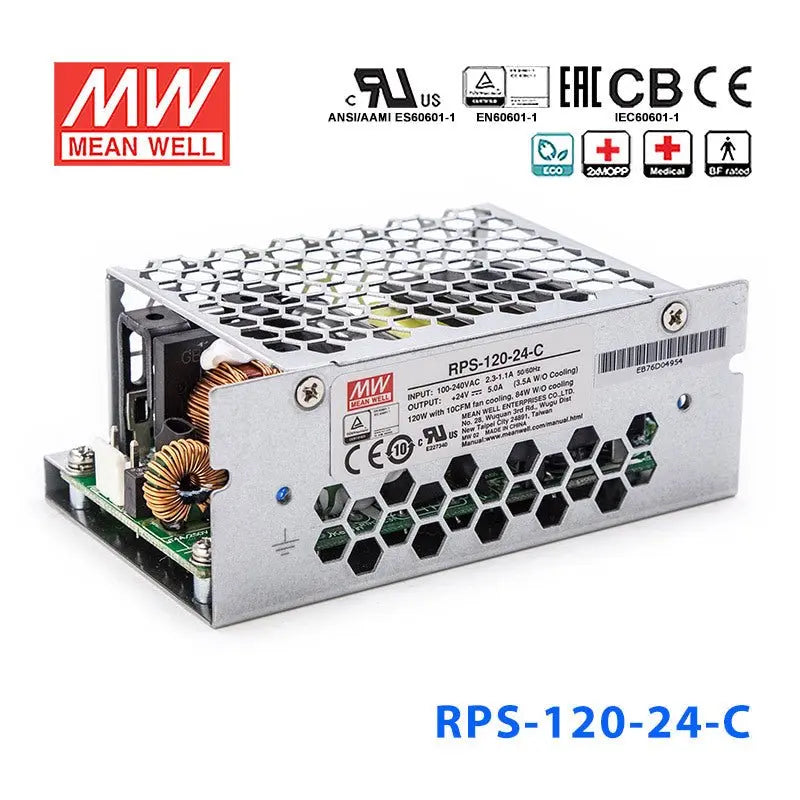 RPS-120-24-C MEAN WELL Power Supply | HTD Electronics