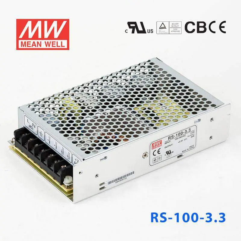 RS-100-3.3 MEAN WELL Power Supply | HTD Electronics