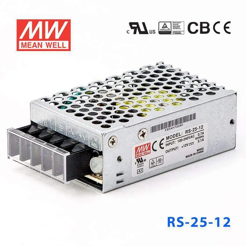 RS-25-12 MEAN WELL Power Supply | HTD Electronics
