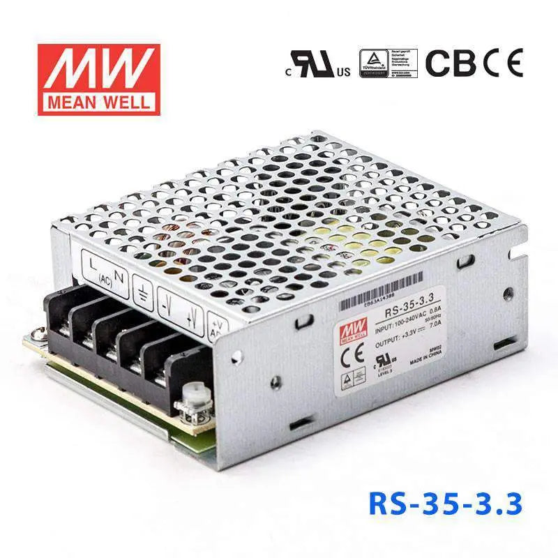 RS-35-3.3 MEAN WELL Power Supply | HTD Electronics