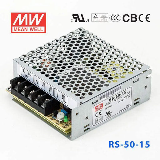 RS-50-15 MEAN WELL Power Supply | HTD Electronics